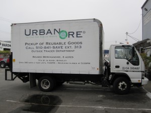 The Urban Ore Truck parked in a spot at our Ecopark store.