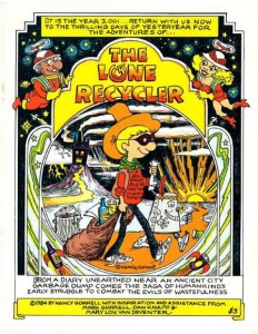 Colorful cover page of the Lone Recycler comic book.